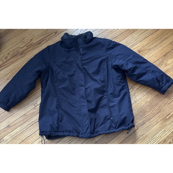Lands' End Mens Blue Winter Parka 2XL Insulated Waterproof Coat Zipper Pocket - Picture 1 of 9